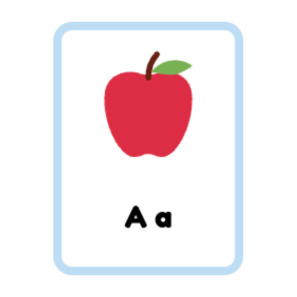 English Alphabet flashcards example printable flashcard