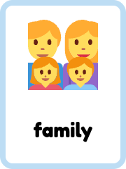 Family flashcards example flashcard