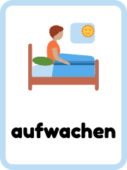 German Daily Routine flashcards example flashcard