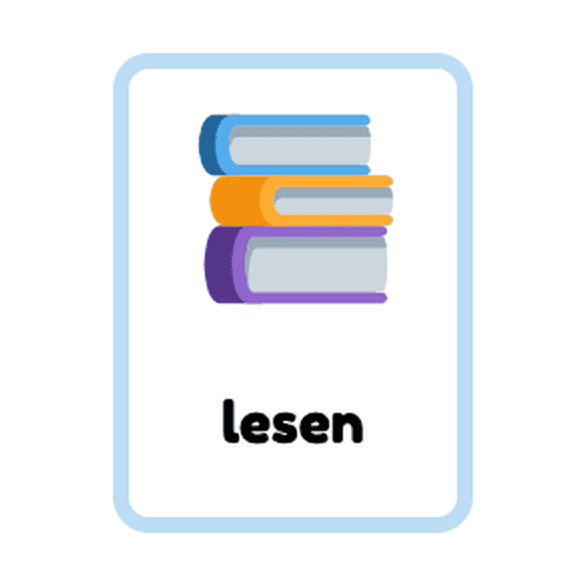 German Hobbies flashcards example printable flashcard