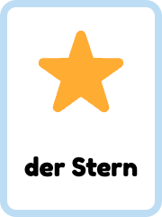 German Shapes flashcards example flashcard