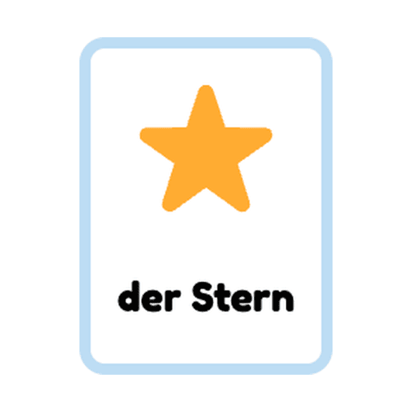 German Shapes flashcards example printable flashcard