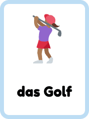 German Sports flashcards example flashcard