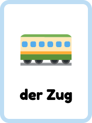 German Transport flashcards example flashcard