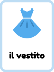 Italian Clothes flashcards example flashcard