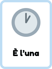 Italian Time flashcards example flashcard