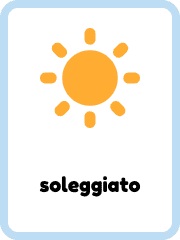 Italian Weather flashcards example flashcard