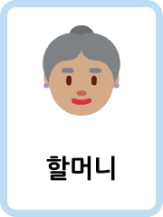 Korean Family flashcards example flashcard