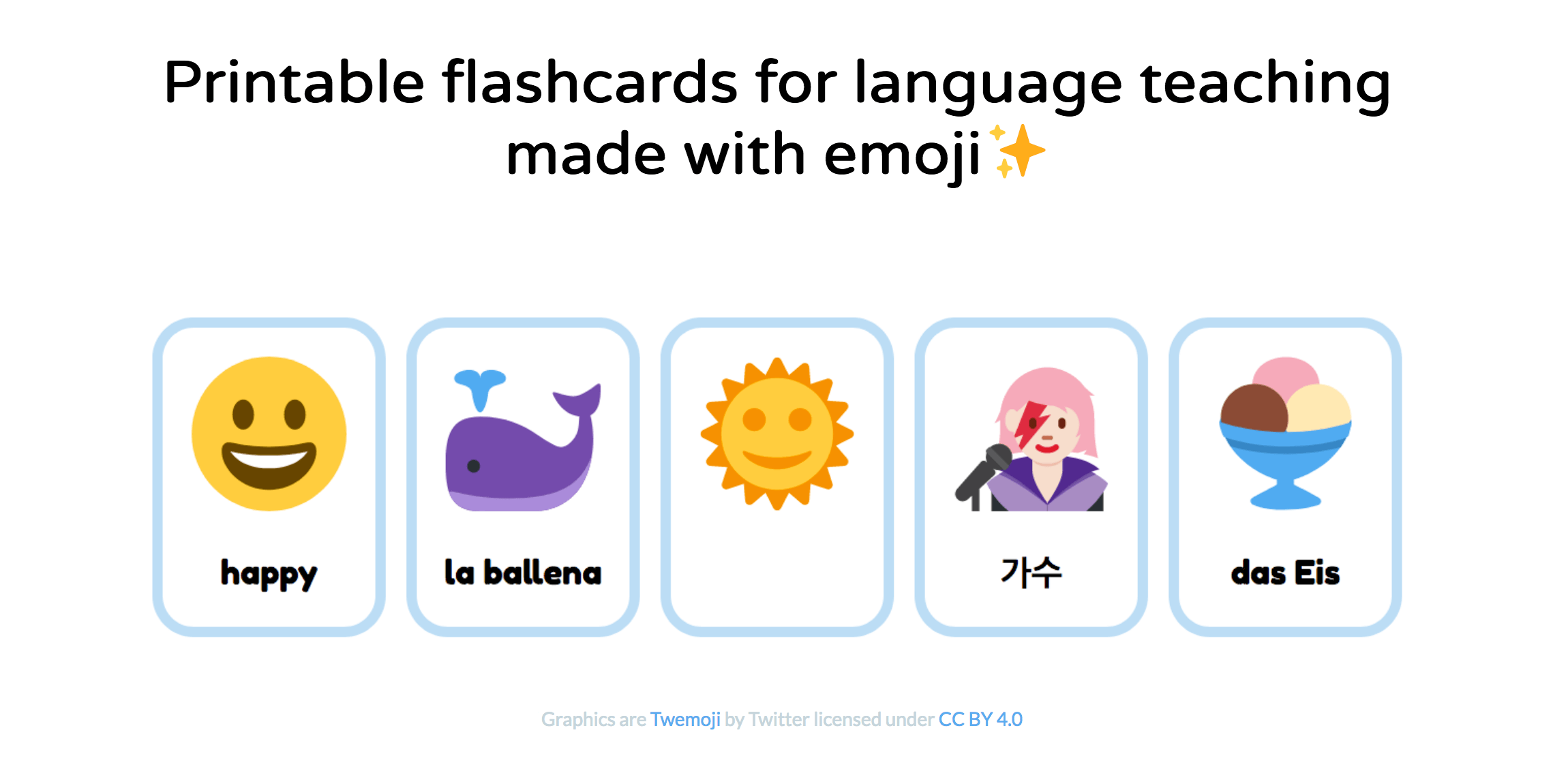 英語天気の無料教材 | Emoji Flashcards