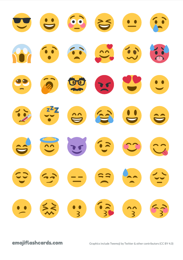 Printable emoji example print