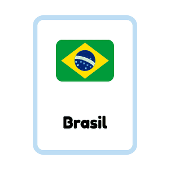 Spanish Countries flashcards example printable flashcard