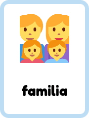 Spanish Family flashcards example flashcard