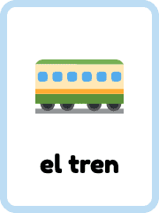 Spanish Transport flashcards example flashcard