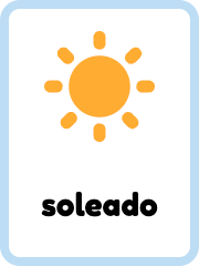 Spanish Weather flashcards example flashcard