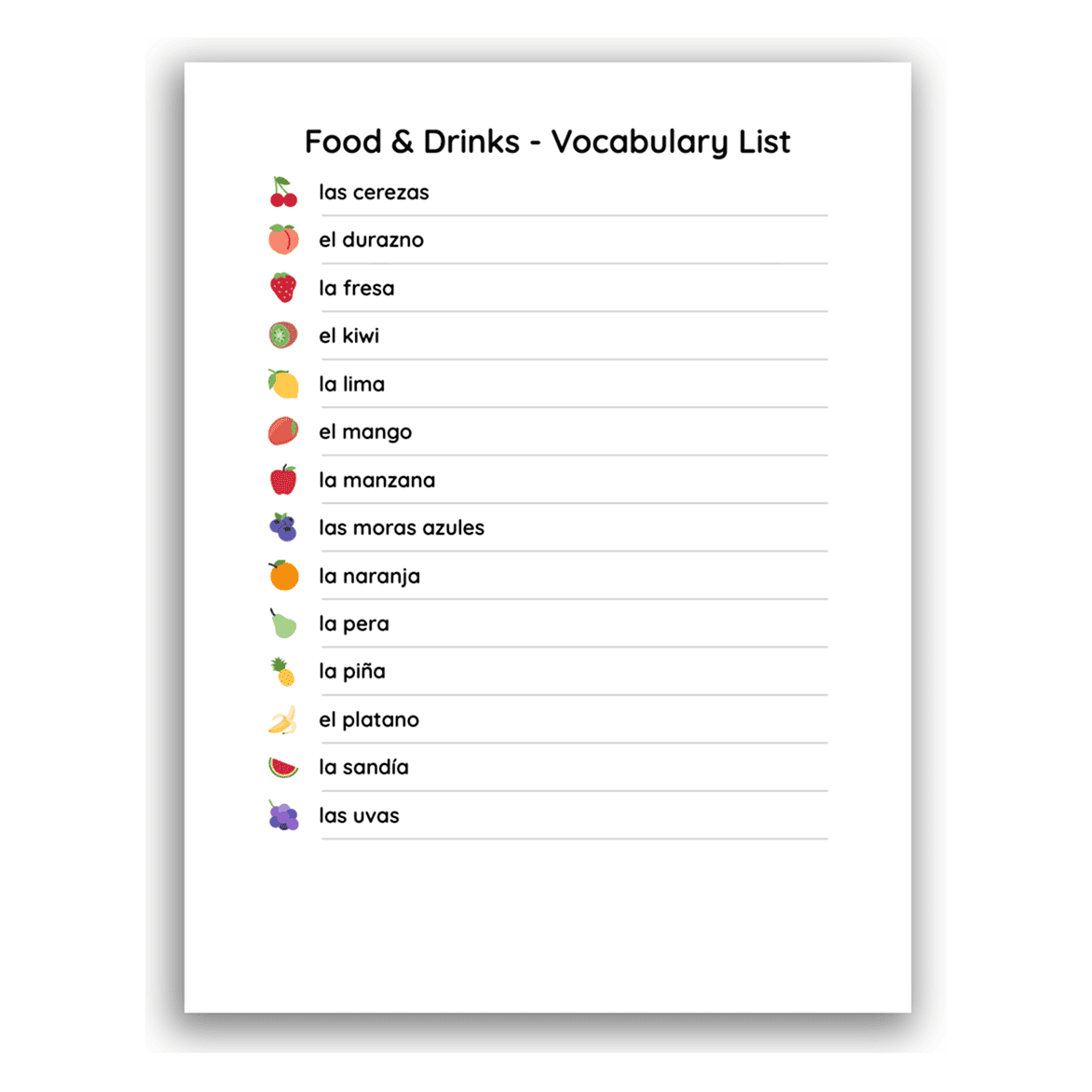スペイン語の教材（初心者向け・無料PDF）, image size:1172x1172