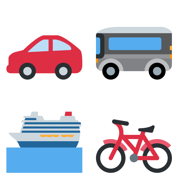 Example images of the Transport words